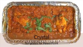  Presentation with chicken curry - PPT layouts with indian chicken madras curry background and a  colored foreground