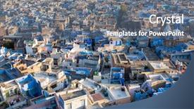  Presentation with city india - Audience pleasing presentation consisting of indian cities - jodhpur the blue city seen backdrop and a gray colored foreground