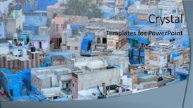  Presentation with city india - PPT layouts consisting of indian cities - jodhpur the blue city seen background and a light blue colored foreground