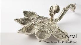  Presentation with oil lamp - Colorful presentation theme enhanced with indian classic decorative oil lamp backdrop and a light gray colored foreground