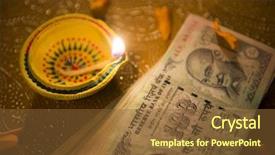  Presentation with classic - Presentation theme enhanced with indian classic lamp and currency background and a tawny brown colored foreground