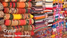  Presentation with fabrics - Theme having close up view of cuted kiwi on black background and a coral colored foreground