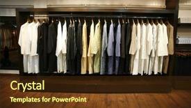  Presentation with clothes shop - PPT theme with indian clothing - clothes on display in designer background and a tawny brown colored foreground