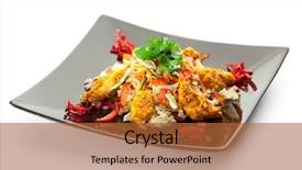  Presentation with chicken curry - Cool new theme with indian cuisine - chicken korma salad backdrop and a red colored foreground