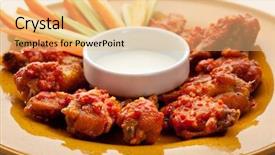  Presentation with hot sauce - Colorful slides enhanced with indian cuisine - hot meat dishes - fried backdrop and a lemonade colored foreground