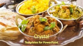  Presentation with indian food - Presentation design having indian cuisine background and a tawny brown colored foreground