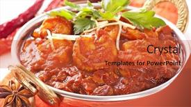  Presentation with prawn - Audience pleasing PPT theme consisting of prawn curry madras backdrop and a red colored foreground