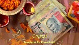  Presentation with indian traditional - Beautiful slides featuring indian currency bills with traditional backdrop and a red colored foreground