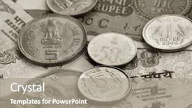  Presentation with indian - Cool new presentation theme with indian currency notes and coins backdrop and a gray colored foreground
