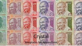  Presentation with indian - PPT theme with indian currency background and a coral colored foreground