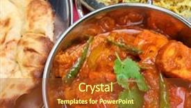 Presentation with curry - Amazing presentation theme having indian curry meal backdrop and a tawny brown colored foreground