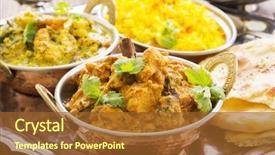  Presentation with curry - Amazing PPT theme having madras - indian curry backdrop and a tawny brown colored foreground