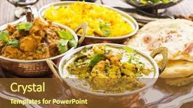  Presentation with curry - Presentation theme enhanced with indian curry background and a tawny brown colored foreground