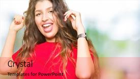  Presentation with dancing music grass - Slides featuring indian dance - young beautiful woman wearing casual background and a red colored foreground