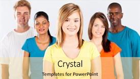  Presentation with indian culture - Audience pleasing PPT theme consisting of indian diversity culture - group of diverse people portrait backdrop and a blonde colored foreground