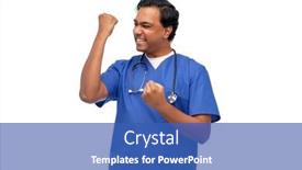  Presentation with male nurse - PPT layouts featuring indian-doctor-or-male-nurse background and a teal colored foreground