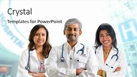  Presentation with doctor in hospital health insurance related icons healthcare person saving medical - Colorful presentation enhanced with indian doctors group of indian backdrop and a white colored foreground