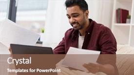  Presentation with indian economy - Audience pleasing presentation theme consisting of indian economy - accounting technology and people concept backdrop and a tawny brown colored foreground