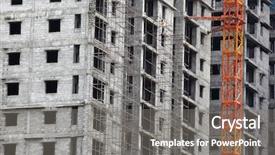  Presentation with indian economy - Audience pleasing PPT theme consisting of indian economy - building construction backdrop and a gray colored foreground