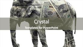  Presentation with indian economy - Beautiful presentation theme featuring indian economy - rich adult elephant coated backdrop and a gray colored foreground