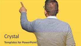  Presentation with bussines - Presentation design consisting of indian election - middle age bussines arab man background and a yellow colored foreground