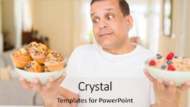  Presentation with stone age food - Audience pleasing slides consisting of indian election - middle age man trying backdrop and a lemonade colored foreground