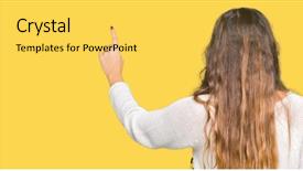  Presentation with election - Amazing theme having indian election - young beautiful woman wearing white backdrop and a  colored foreground