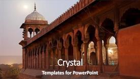  Presentation with old india - Colorful presentation design enhanced with jama masjid mosque old delhi backdrop and a tawny brown colored foreground