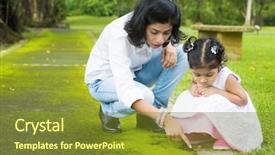  Presentation with outdoor clothes for outdoor activity - Beautiful PPT layouts featuring indian family outdoor activity candid backdrop and a tawny brown colored foreground