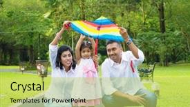  Presentation with outdoor games - Slide set consisting of indian family outdoor fun activity background and a yellow colored foreground