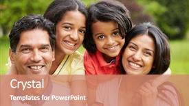  Presentation with indian - Amazing slide set having indian family walking in countryside backdrop and a coral colored foreground