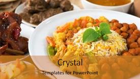  Presentation with curry - PPT theme enhanced with indian food biryani rice background and a gold colored foreground