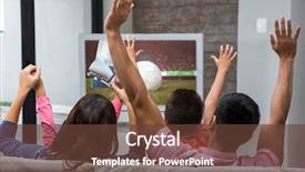  Presentation with football - Slides consisting of indian games - football player kicking ball background and a tawny brown colored foreground