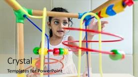  Presentation with play - Presentation theme featuring indian games - little girl play with push background and a lemonade colored foreground