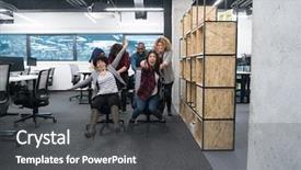  Presentation with fun work - Slide set having indian games - multiethnics startup business team background and a dark gray colored foreground