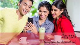  Presentation with indian - Colorful presentation theme enhanced with indian girl showing pictures backdrop and a red colored foreground