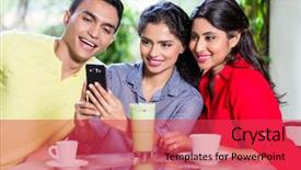  Presentation with indian - Presentation theme having indian girl showing pictures background and a red colored foreground