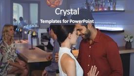  Presentation with romantic - Beautiful slide deck featuring indian hotel food - romantic couple embracing each other backdrop and a ocean colored foreground