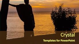  Presentation with zanzibar - Audience pleasing slide deck consisting of indian islands - masai man looking at sunset backdrop and a tawny brown colored foreground