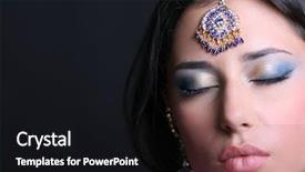  Presentation with jewelry - Beautiful PPT theme featuring indian jewelry - closeup portrait of beautiful girl backdrop and a black colored foreground