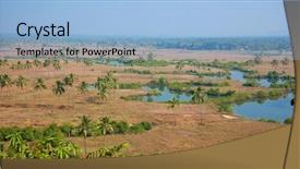  Presentation with jungle - Theme featuring indian jungle landscape high top background and a light blue colored foreground