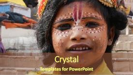  Presentation with shiva - Cool new presentation theme with indian kid dressing like god backdrop and a tawny brown colored foreground