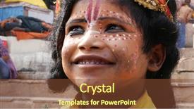  Presentation with shiva - Cool new slides with indian kid dressing like god backdrop and a tawny brown colored foreground
