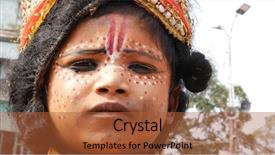  Presentation with shiva - Slides with indian kid dressing like god background and a red colored foreground