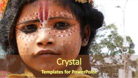  Presentation with shiva - Amazing slides having indian kid dressing like god backdrop and a tawny brown colored foreground