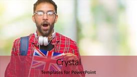  Presentation with united kingdom constitutional law - PPT theme with indian kingdoms - adult hispanic student man holding background and a  colored foreground