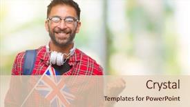  Presentation with united kingdom constitutional law - PPT layouts featuring indian kingdoms - adult hispanic student man holding background and a  colored foreground