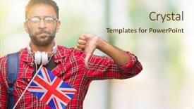  Presentation with united kingdom - Audience pleasing slides consisting of indian kingdoms - adult hispanic student man holding backdrop and a  colored foreground