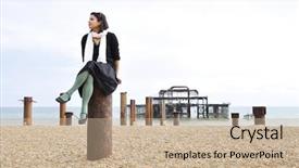  Presentation with indian woman - PPT layouts consisting of indian kingdoms - young asian woman sitting background and a coral colored foreground