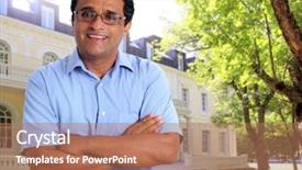  Presentation with facade - Colorful PPT theme enhanced with  backdrop and a  colored foreground